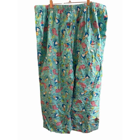 Alice In Wonderland Disney Store 3xl Flannel Cotton Pajama Set Drawstring Plus - Picture 3 of 10